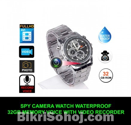 Night Vision DV Camera Watch Waterproof 32GB Full-HD